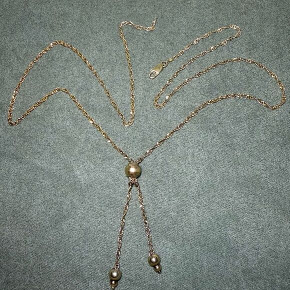 ITALIAN .925 STERLING SILVER Y-NECKLACE – FIXED DROP DESIGN FOR WOMEN - Picture 13 of 17